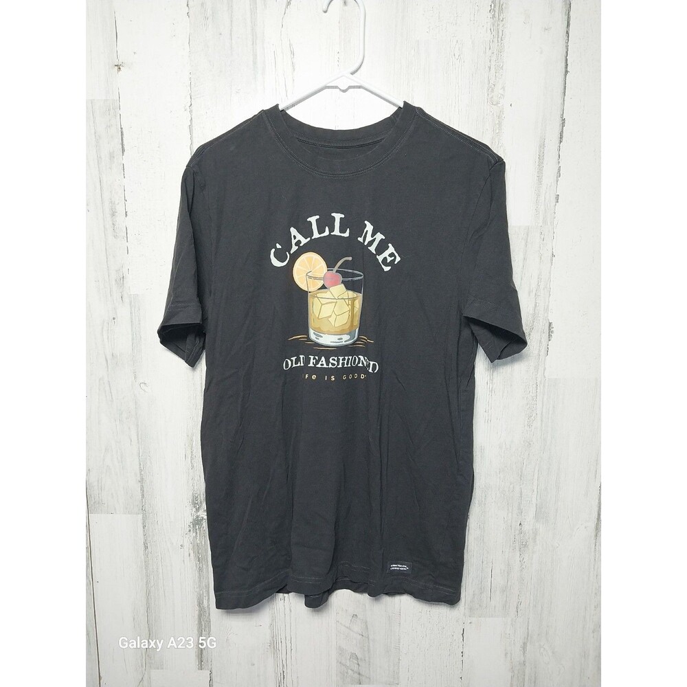 Life is Good Men's Call Me Old Fashioned Short Sleeve Crusher-LITE Tee Medium
